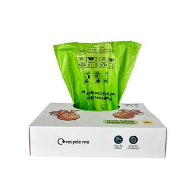 Goede prijs Eenmalige luiertassen voor baby's, 100 Count milieuvriendelijke composteerbare eenmalige luiertassen, babypoep en multifunctionele zakken met handvaten voor gemakkelijke verwijdering, lekbestendig online