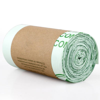 Fabriek 100% biologisch afbreekbaar Eco-vriendelijk Duurzaam Groothandel Maïszetmeel Custom Flat Top Compostable Garbage Bag Accepteren Aanpassen