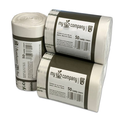 Topverkoop Duurzaam Groothandel 100% biologisch afbreekbaar maïsstarch Custom logo Home Compost Eco Friendly Compostable Yard Waste Bag