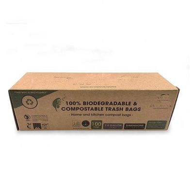 Goede prijs Op maat gemaakte composteerbare 100% biologisch afbreekbare plastic vuilniszakken online