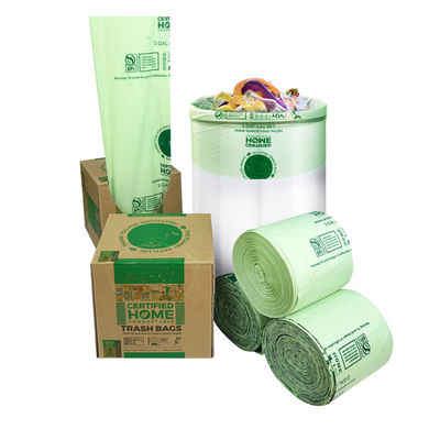 Duurzaam milieuvriendelijk maïszetmeel op basis van 100% composteerbaar Custom logo Print Biodegradable disposable portable trash bin Liner