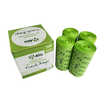 Duurzaam milieuvriendelijk maïszetmeel op basis van 100% composteerbaar Custom logo Print Biodegradable disposable portable trash bin Liner