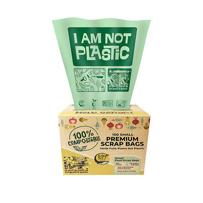 Groothandel Duurzaam 100% biologisch afbreekbaar maïsstarch Custom Printed High Kitchen Compostable Trash Bin Liner Bag voor voedselresten