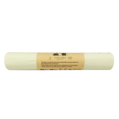 Wave Top Handle Compostable Garbage Bags Paper Wrap Rolled Voor Keukens Slaapkamers