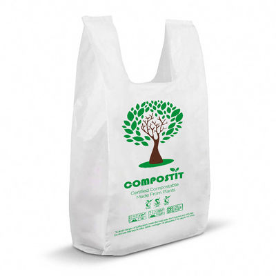 Op maat gedrukte gecertificeerde composteerbare biologisch afbreekbare plastic tassen