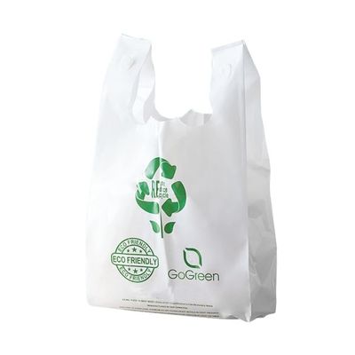 Goede prijs 100% composteerbaar Duurzaam Maïszetmeel milieuvriendelijk Vers fruit Groenten Verpakking Biologisch afbreekbaar Plastic T-shirt zak online